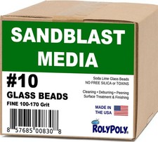 Sandblasting Media Glass Beads 10 10 LBS 100-170 Grit for Sandblaster Abra...