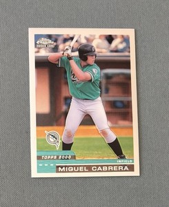 2000 Topps Chrome Traded #T40 Miguel Cabrera RC Rookie CLEAN HOF 🔥