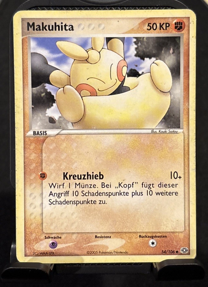 [German] Pokemon EX Emerald  54/106 Card - Makuhita Ultra Rare Low Pop HP/DM