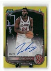 2025-26 Bowman #CPA-ZE Zuby Ejiofor Chrome Autograph Yellow Refractor /75