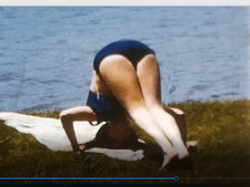 CUTE GIRL BIKINI GYMNASTICS MODELS SUNBATHING 8mm HOME Movie Film Reel B635