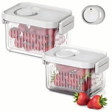 Dishwasher Safe Berry Keeper, Produce Saver, Clear Fruit Containers, BPA-Free...