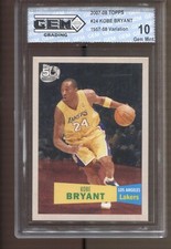 2007 Topps 1957-58 Variation Card Prices | Basketball | PSA