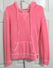 AMERICAN EAGLE Neon Pink 100 Cotton Soft Terry Pullover Pocket Hoodie Size M