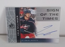 2022/23 SP AUTHENTICS - Cole Sillinger Auto #RSOTT-CS Blue Jackets On Card 