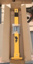 TOPWAY Car Parking Space Lock Bollard, Yellow and Balck Lockable Fold Down Car