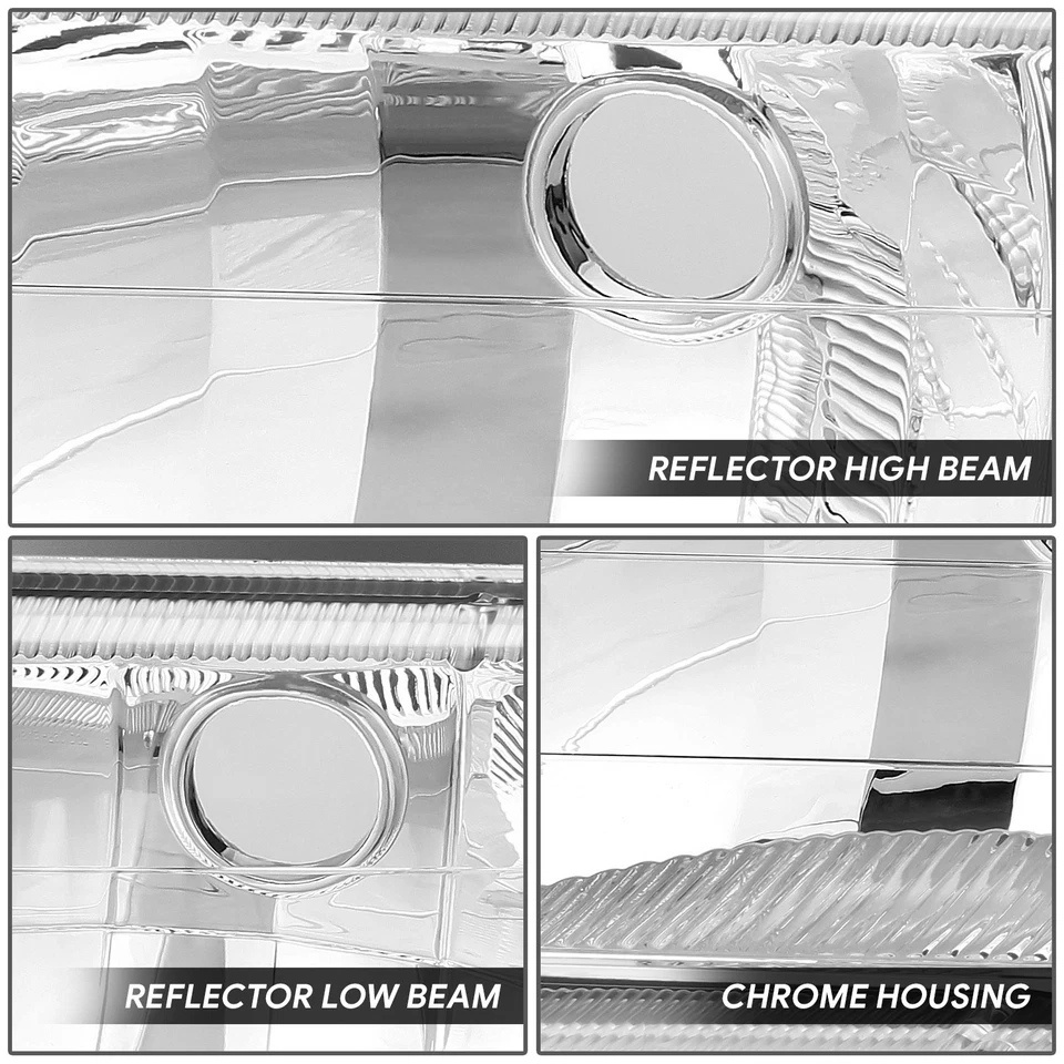 PARA 88-00 CHEVY C10 C/K 1500 2500 3500 PICKUP CARCASA CROMADA FARO + JUEGO DE HERRAMIENTAS Foto 4 de 4