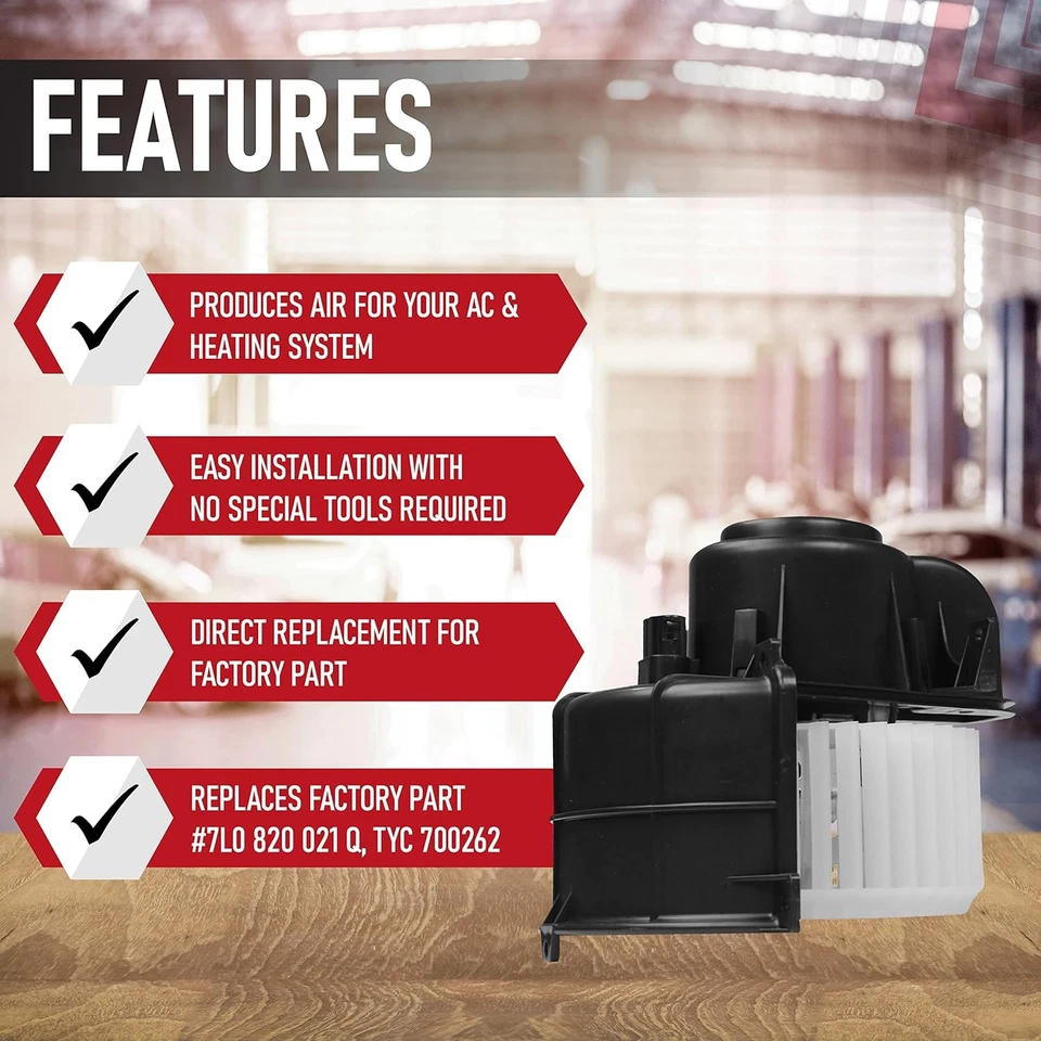 Conjunto de ventilador de motor soplador calentador de aire acondicionado delantero apto para Volkswagen Touareg 2004-10 Foto 4 de 4