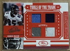 Derrick Mason 2007 Absolute Tools of the Trade Quad Patch /25 Ravens