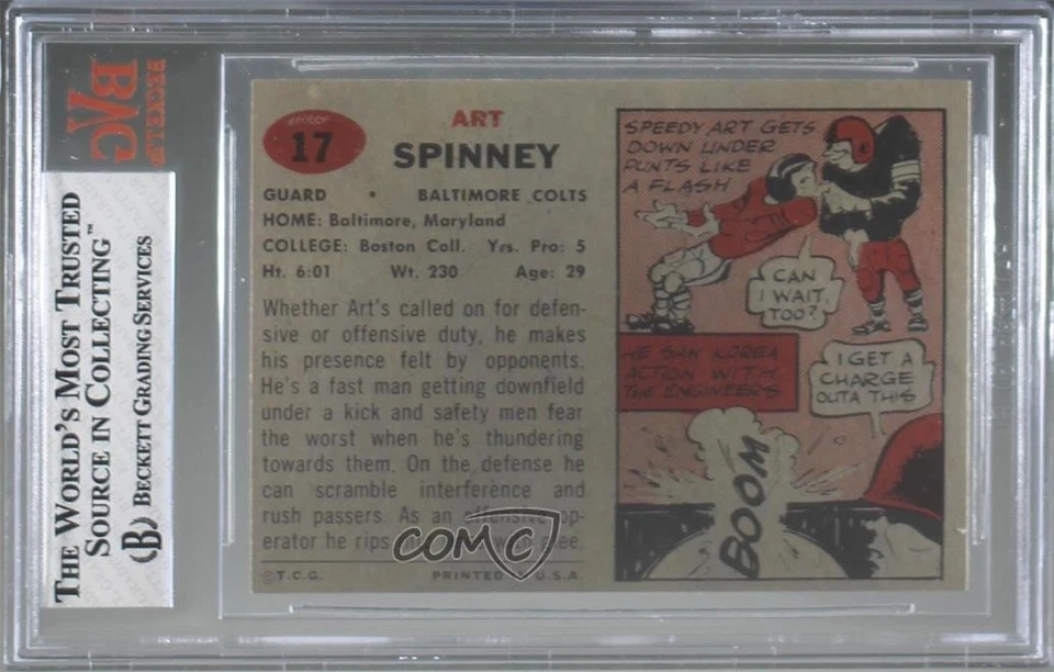 1957 Topps Art Spinney #17 BVG 7.5 - Image 2 of 2