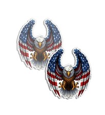 American Eagle Sticker PATRIOTIC Decals Made in USA 2 PACK