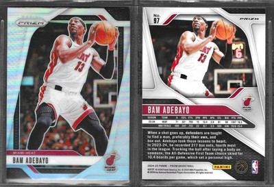 Panini Prizm NBA 2025 #97 Bam Adebayo Miami Heat Silver Prizm Card