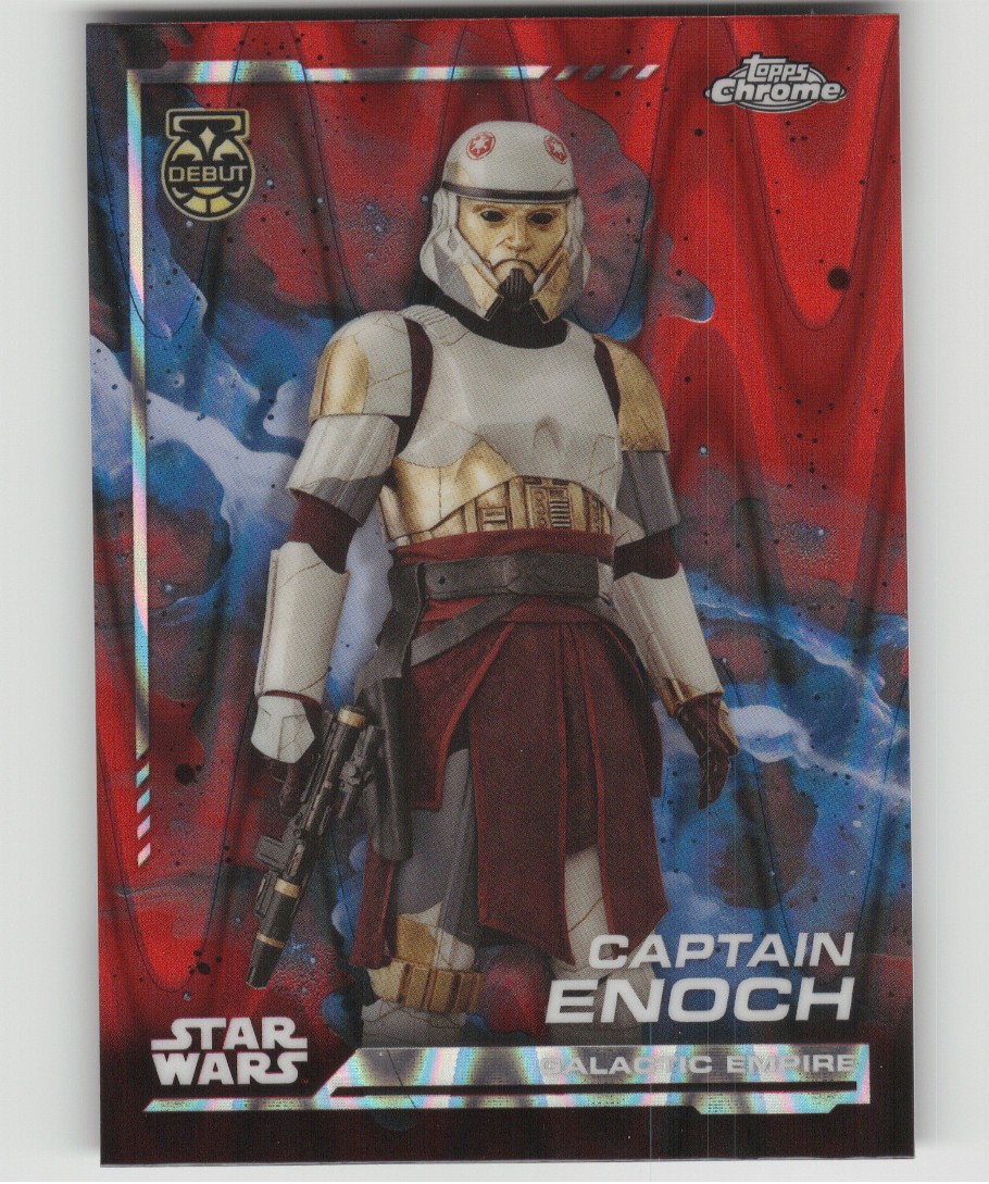 2024 Topps Chrome Star Wars Captain Enoch #99 Red RayWave Refractor RC