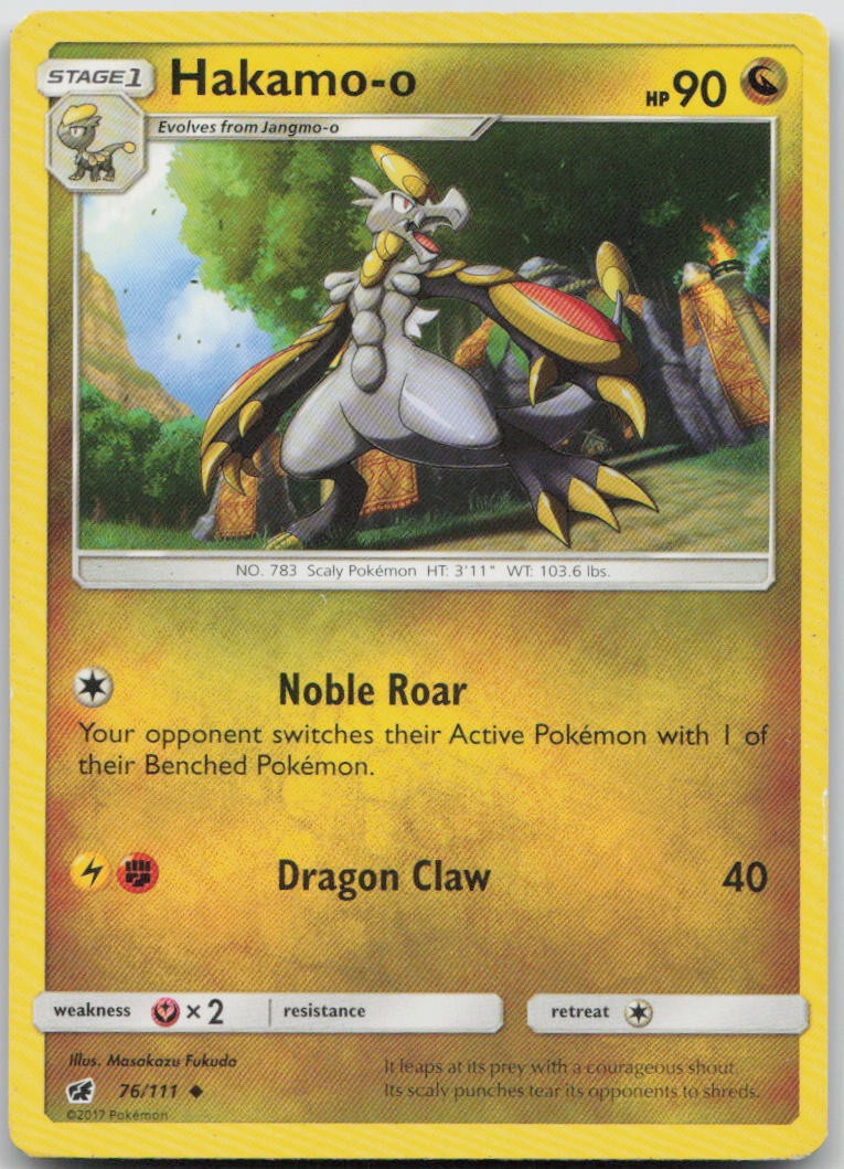 Hakamo-o 76/111 Crimson Invasion Uncommon Pokemon HP