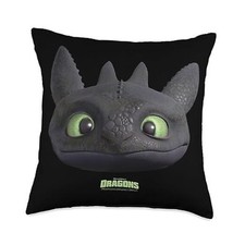 Toothless Night Fury Big Face Costume 3D Throw Pillow 18x18
