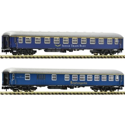 Fleischmann 6260083 N 2er Set Personenwagen Suisse Train Bleue, Ep. VI N + Neu