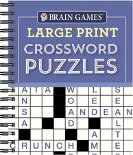 Brain Games - Large Print Crossword Puzzles Purple 
