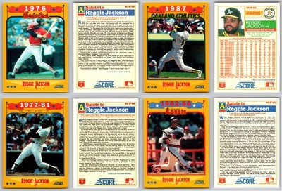 Reggie Jackson 4 Card Lot - New York Yankees / Oakland A's / Mr. October! HOF