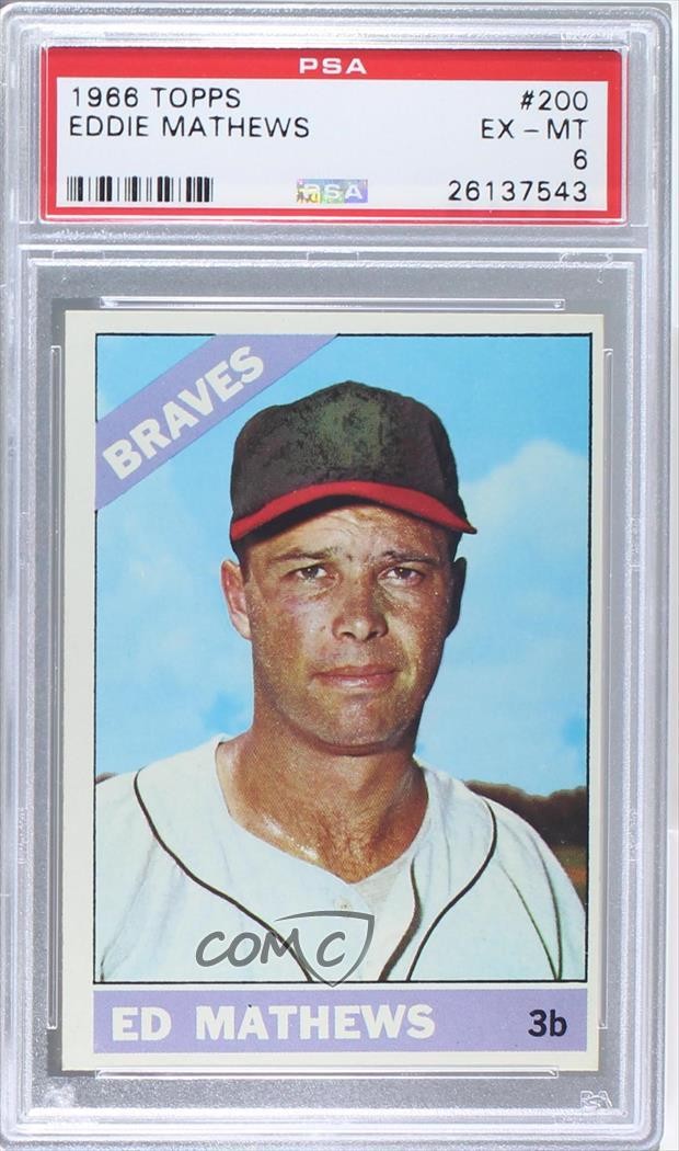 1966 Topps Eddie Mathews Ed Mathews #200 PSA 6 HOF 2d2