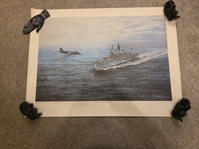 HMS Invincible von Roderick Lovesey Falkland Sea Harrier Bild 84 cm x 60 cm