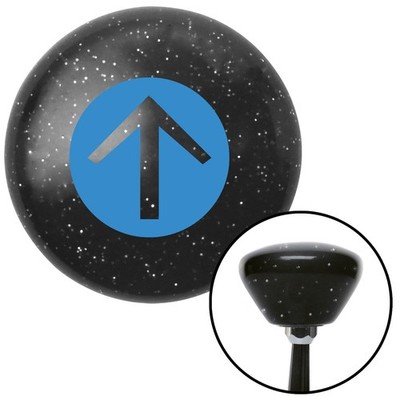 Blue Circle Directional Arrow Up Black Retro Metal Flake Shift Knob M16x1.5 Auto