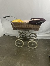 Vintage Wicker Baby Stroller Carriage 30  Lx17  Wx24  H