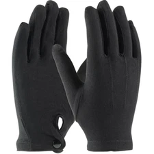 Black Gloves - Nylon - Snap cuff closure - size men's L/XL