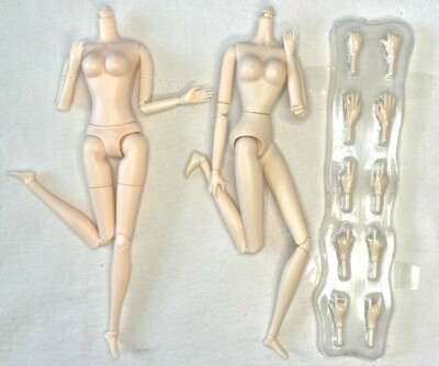 Doll Body 12  Posable Jointed Articulated Change Hands Symbol DIY OOAK BJD 2ct W