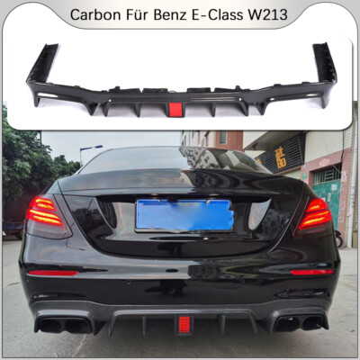 For Benz E-Class Sport E63 4 Door 2016-2018 Carbon Fiber Rear Diffuser Spoiler