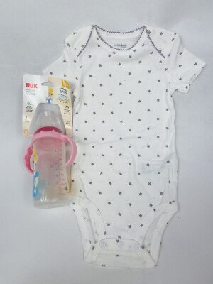 Baby Girl Clothes One Piece 12 Months and 10oz Baby Bottle Princess Soft Nipple