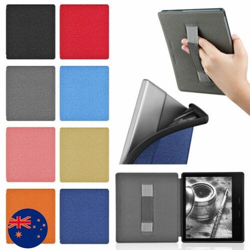 For Amazon Kindle Oasis 2/3 10th Leather Smart Case Magnetic Cover W/ Hand Strap - Picture 14 of 24