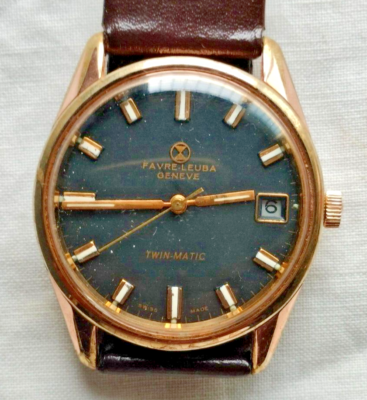 Favre Leuba Geneve Twin Matic Greyish-Black Colour Dial Wrist