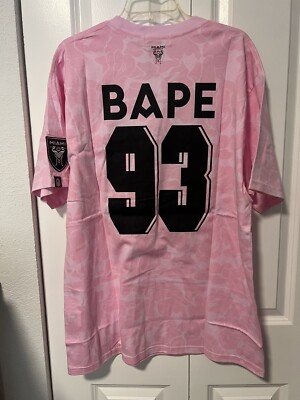 Inter Miami x Bape Pink T-shirt XXL | eBay