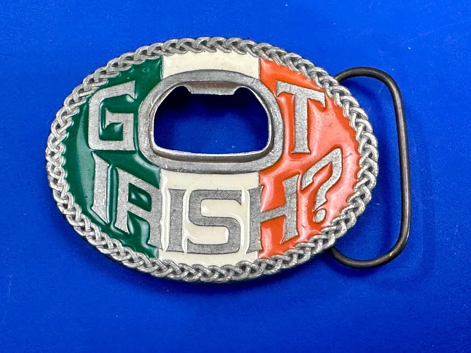 Got Irish, Irlanda bandeira cores - 2005 bergamota fivela de cinto e abridor de garrafa - Imagem 2 de 4