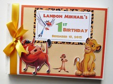 Personalisiertes Gästebuch König der Löwen Geburtstag, Simba Geburtstagsalbum, Geschenk