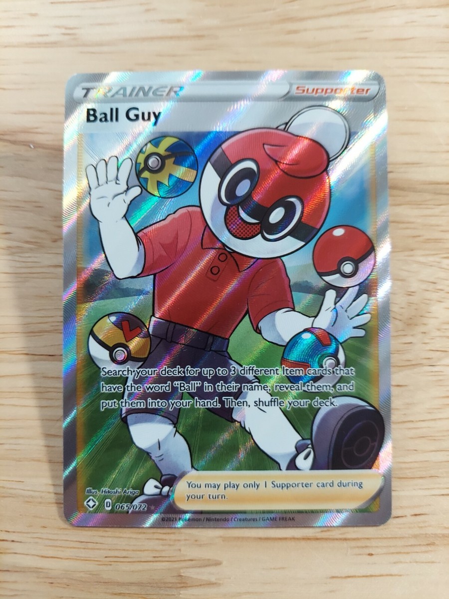 Ball Guy 065/072 Shining Fates NM Full Art Ultra Rare Pokemon Card Ball Guy 065/072 Shining Fates NM Full Art Ultra Rare Pokemon Card