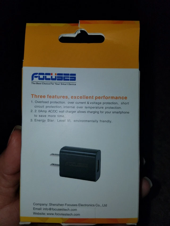 Cargador de pared USB enchufe adaptador de corriente para el hogar para iPhone Samsung Android LG HTC Foto 2 de 3