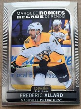 2021-22 O-Pee-Chee Platinum Frederic Allard RC Marquee Rookies Predators #253