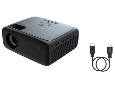 ONN 720P HD Home Theater Projector with 6' HDMI Cable - Black (100096801) NEW 