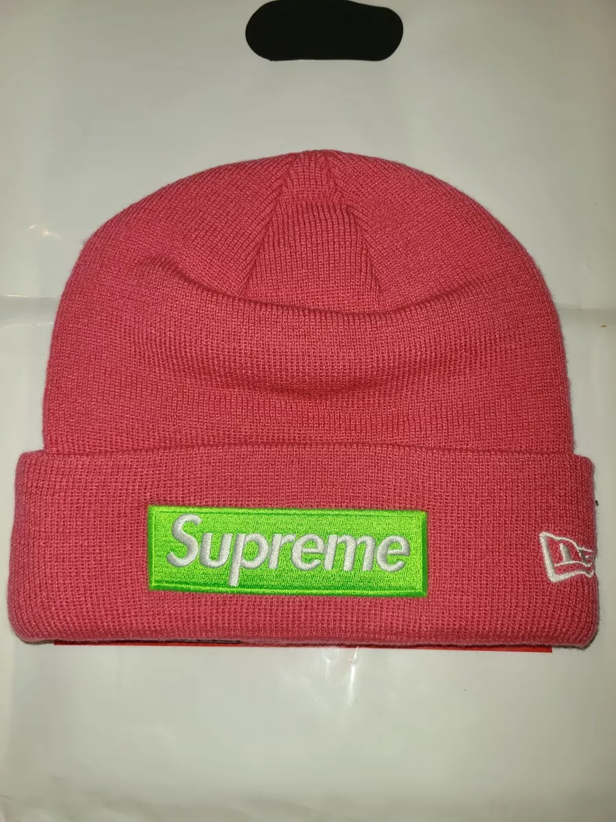 Supreme Magenta New Era Box Logo Beanie FW17 | eBay