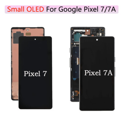 For Google Pixel 7 7A Small OLED Display Screen Digitizer Assembly Black Frame