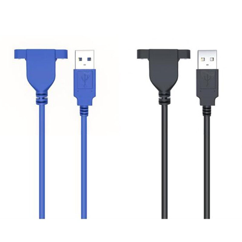 USB 3.0 2.0 Male to Female Screw-Lock Extension Cable for PC Fan
