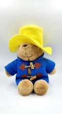 Eden Toys Paddington Bear Plush 10 in Blue Coat Yellow Hat Collectible EUC