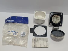 Marinco 302SSI-B Shore Power Receptacle Stainless Steel 30A 125V 3 Wire Locking