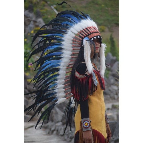 Warbonnet Indian Hat Medium Size Blue 