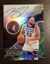 2019-20 Spectra Basketball Karl-Anthony Towns Catalysts Auto Marble Prizm 2/5