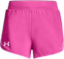 New Under Armour Girls Fly By Shorts Size XL Pink