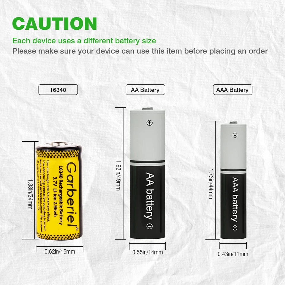 Baterías recargables de litio CR123A 3,7 V 10 piezas para cámara de seguridad Netgear Arlo Foto 2 de 4