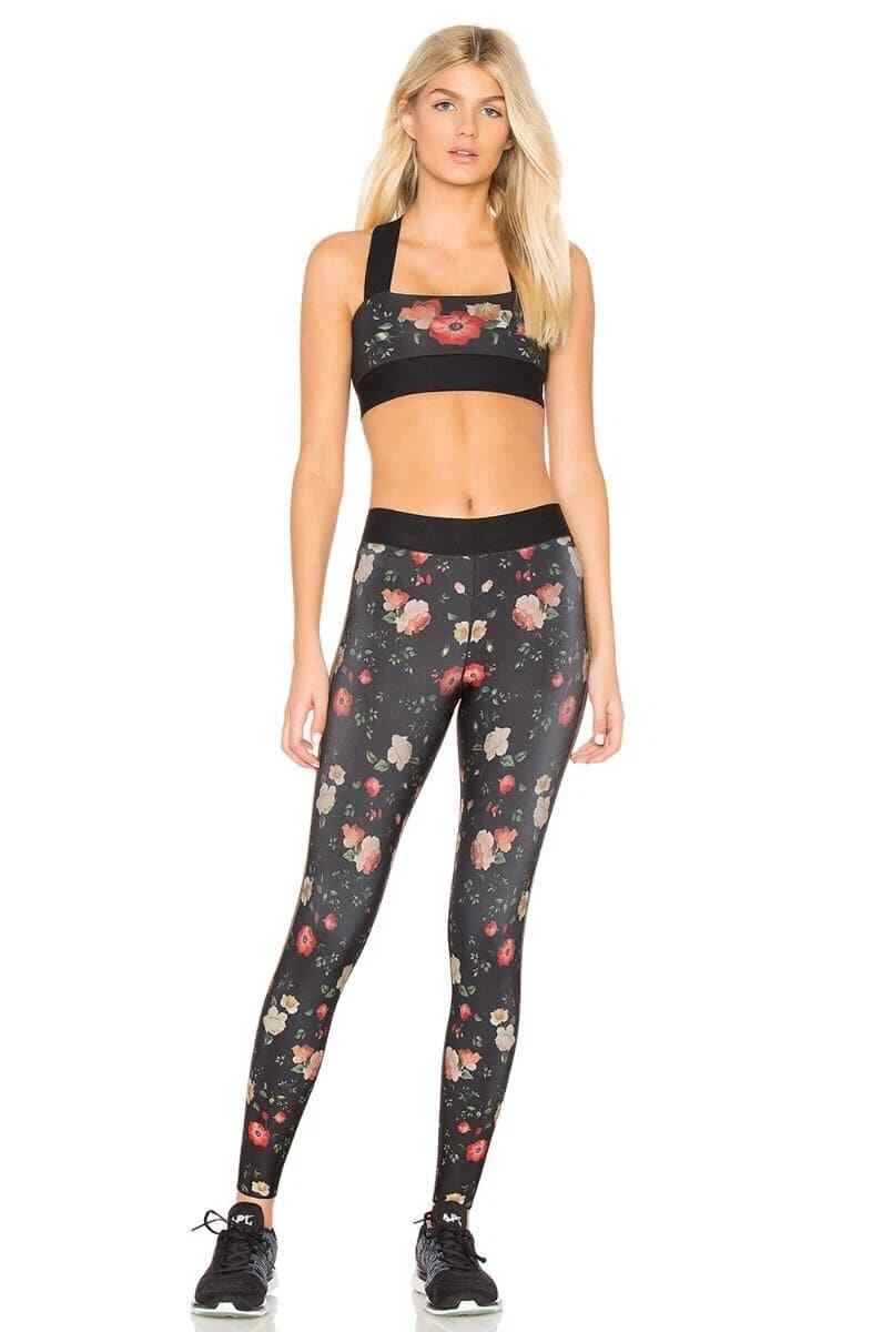 Ultracor Ultra High Botanica Black Floral Leggings Women's Size XS