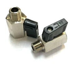 2 PACK - 132BV ROLAIR MINI BALL VALVE 1/4" MALE PIPE X 1/4" FNPT 1/4" BALL VALVE